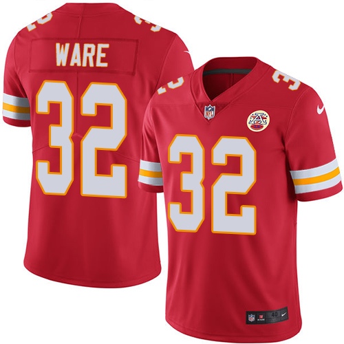 Men's Nike Kansas City Chiefs #32 Spencer Ware Red Team Color Vapor Untouchable Limited Player NFL Jersey