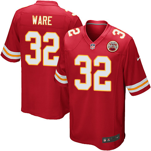 Men's Nike Kansas City Chiefs #32 Spencer Ware Game Red Team Color NFL Jersey
