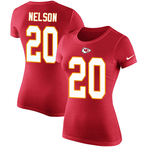 NFL Women's Nike Kansas City Chiefs #20 Steven Nelson Red Rush Pride Name & Number T-Shirt