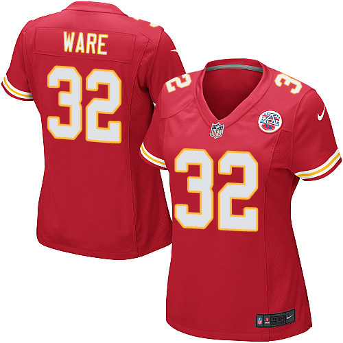 Women's Nike Kansas City Chiefs #32 Spencer Ware Game Red Team Color NFL Jersey