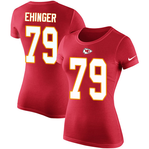 NFL Women's Nike Kansas City Chiefs #79 Parker Ehinger Red Rush Pride Name & Number T-Shirt