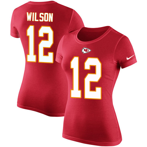 NFL Women's Nike Kansas City Chiefs #12 Albert Wilson Red Rush Pride Name & Number T-Shirt