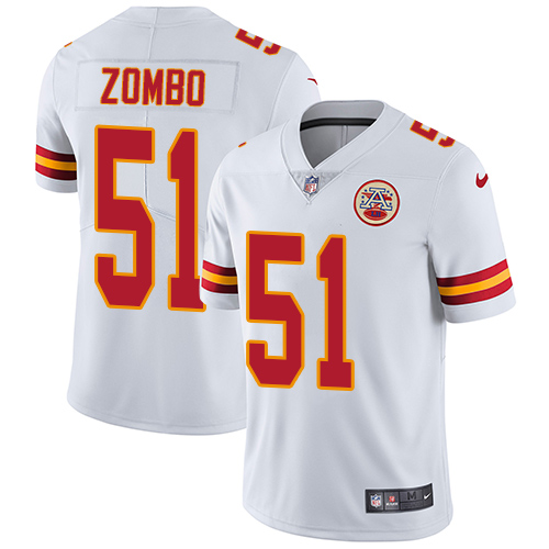 Men's Nike Kansas City Chiefs #51 Frank Zombo White Vapor Untouchable Limited Player NFL Jersey