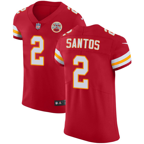 Men's Nike Kansas City Chiefs #2 Cairo Santos Red Team Color Vapor Untouchable Elite Player NFL Jersey