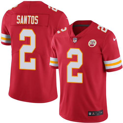 Men's Nike Kansas City Chiefs #2 Cairo Santos Red Team Color Vapor Untouchable Limited Player NFL Jersey