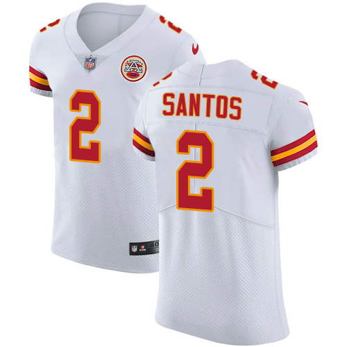 Men's Nike Kansas City Chiefs #2 Cairo Santos White Vapor Untouchable Elite Player NFL Jersey