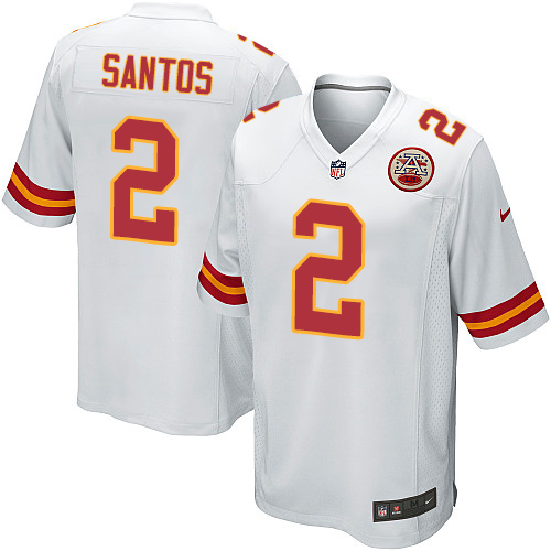 Men's Nike Kansas City Chiefs #2 Cairo Santos Game White NFL Jersey