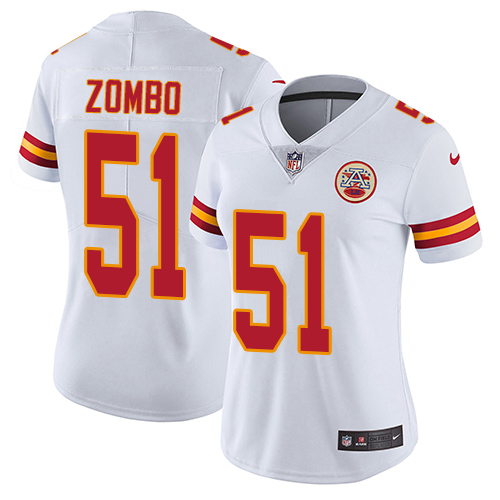 Women's Nike Kansas City Chiefs #51 Frank Zombo White Vapor Untouchable Elite Player NFL Jersey