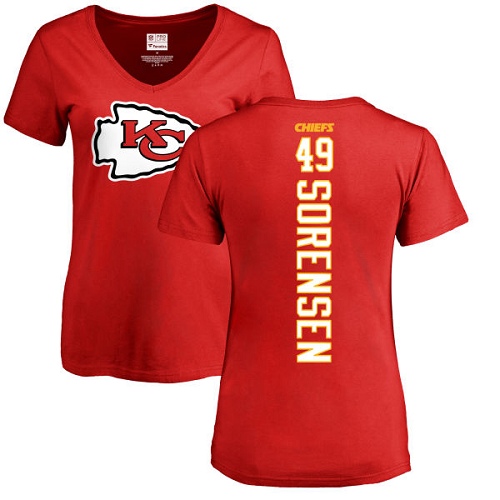 NFL Women's Nike Kansas City Chiefs #49 Daniel Sorensen Red Backer T-Shirt
