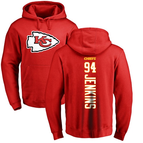 NFL Nike Kansas City Chiefs #94 Jarvis Jenkins Red Backer Pullover Hoodie