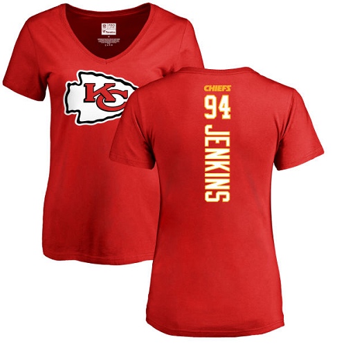 NFL Women's Nike Kansas City Chiefs #94 Jarvis Jenkins Red Backer T-Shirt