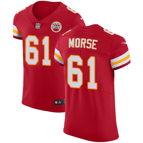 Men's Nike Kansas City Chiefs #61 Mitch Morse Red Team Color Vapor Untouchable Elite Player NFL Jersey