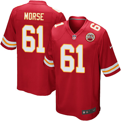 Men's Nike Kansas City Chiefs #61 Mitch Morse Game Red Team Color NFL Jersey