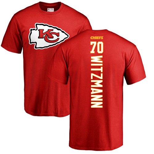 NFL Nike Kansas City Chiefs #70 Bryan Witzmann Red Backer T-Shirt