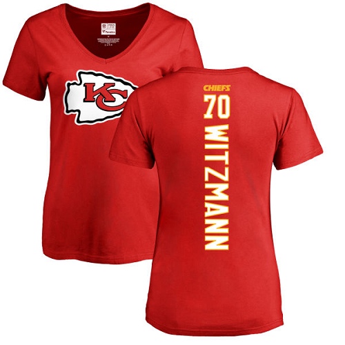 NFL Women's Nike Kansas City Chiefs #70 Bryan Witzmann Red Backer T-Shirt