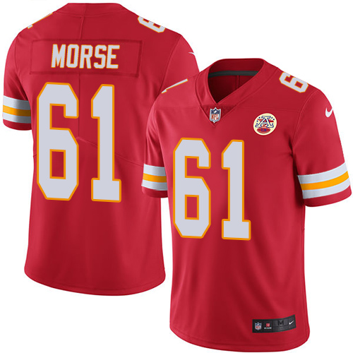 Youth Nike Kansas City Chiefs #61 Mitch Morse Red Team Color Vapor Untouchable Limited Player NFL Jersey