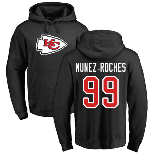 NFL Nike Kansas City Chiefs #99 Rakeem Nunez-Roches Black Name & Number Logo Pullover Hoodie