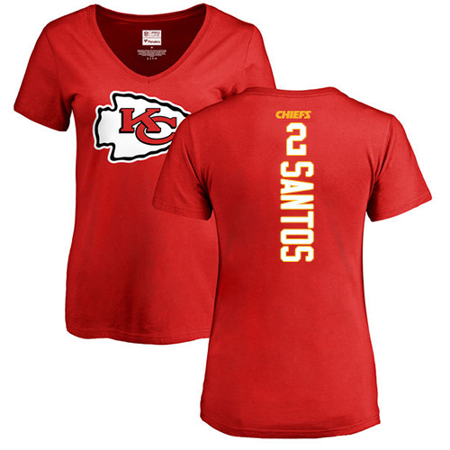 NFL Women's Nike Kansas City Chiefs #2 Cairo Santos Red Backer T-Shirt