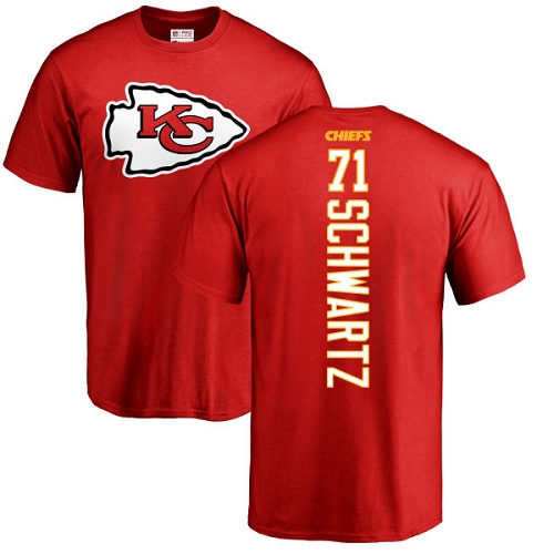 NFL Nike Kansas City Chiefs #71 Mitchell Schwartz Red Backer T-Shirt