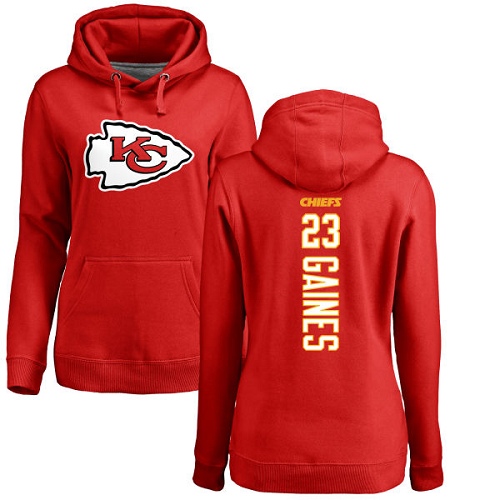NFL Women's Nike Kansas City Chiefs #23 Phillip Gaines Red Backer Pullover Hoodie