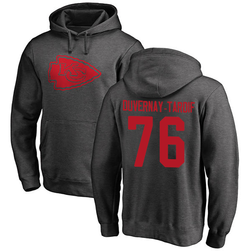 NFL Nike Kansas City Chiefs #76 Laurent Duvernay-Tardif Ash One Color Pullover Hoodie