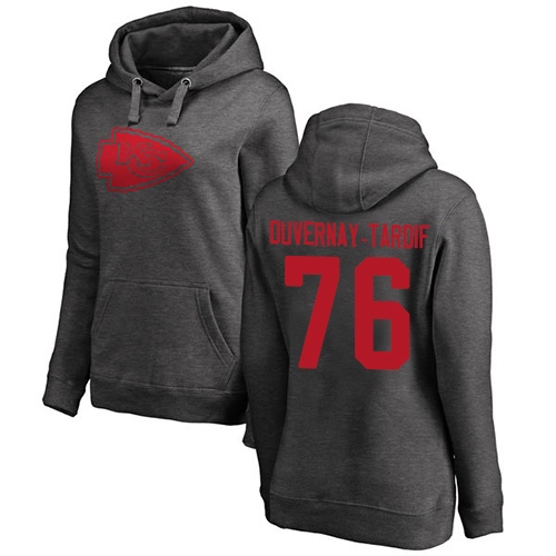 NFL Women's Nike Kansas City Chiefs #76 Laurent Duvernay-Tardif Ash One Color Pullover Hoodie