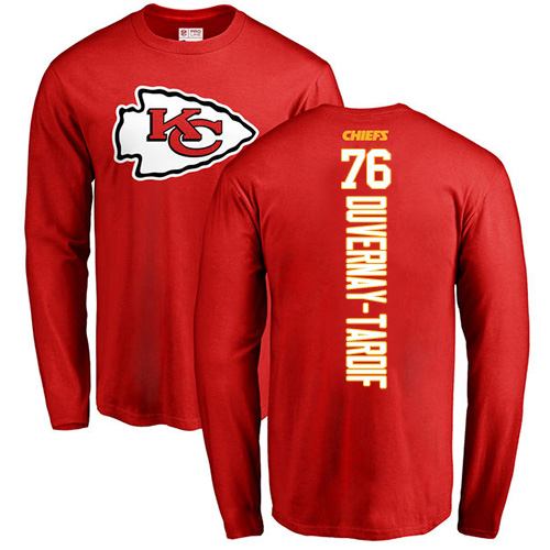 NFL Nike Kansas City Chiefs #76 Laurent Duvernay-Tardif Red Backer Long Sleeve T-Shirt