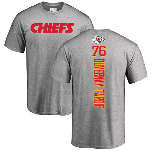 NFL Nike Kansas City Chiefs #76 Laurent Duvernay-Tardif Ash Backer T-Shirt