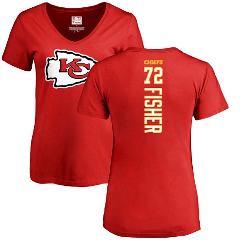 NFL Women's Nike Kansas City Chiefs #72 Eric Fisher Red Backer T-Shirt