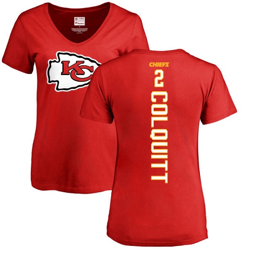 NFL Women's Nike Kansas City Chiefs #2 Dustin Colquitt Red Backer T-Shirt
