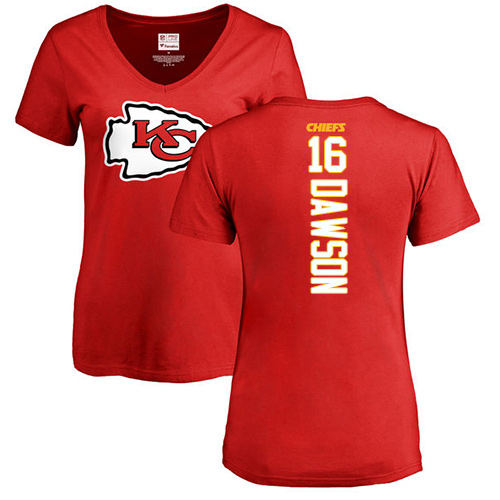 NFL Women's Nike Kansas City Chiefs #16 Len Dawson Red Backer T-Shirt