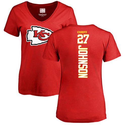 NFL Women's Nike Kansas City Chiefs #27 Larry Johnson Red Backer T-Shirt