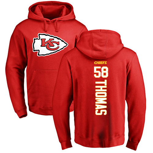 NFL Nike Kansas City Chiefs #58 Derrick Thomas Red Backer Pullover Hoodie