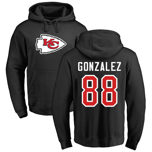 NFL Nike Kansas City Chiefs #88 Tony Gonzalez Black Name & Number Logo Pullover Hoodie