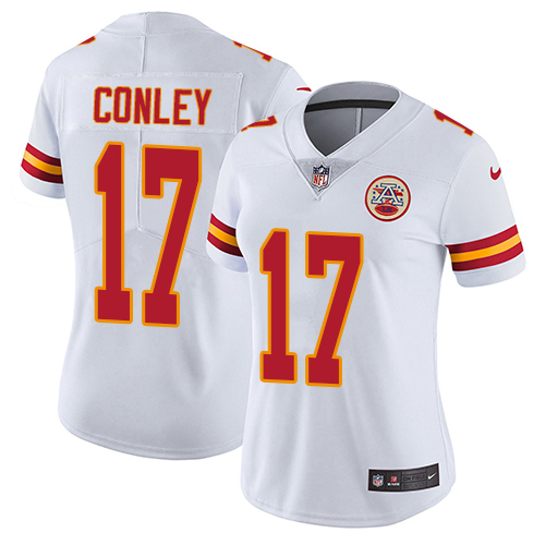 Women's Nike Kansas City Chiefs #17 Chris Conley White Vapor Untouchable Elite Player NFL Jersey