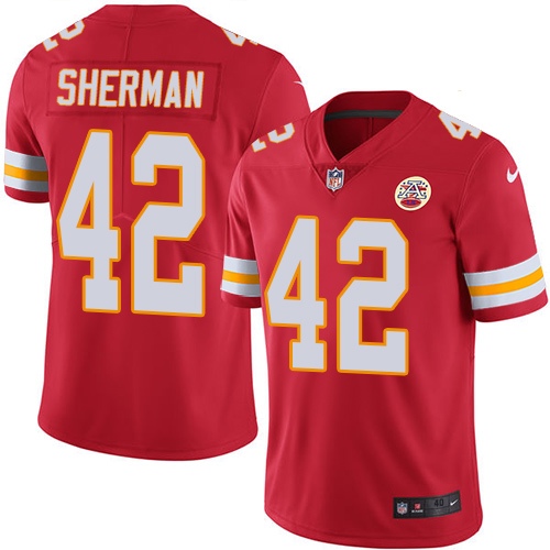 Men's Nike Kansas City Chiefs #42 Anthony Sherman Red Team Color Vapor Untouchable Limited Player NFL Jersey