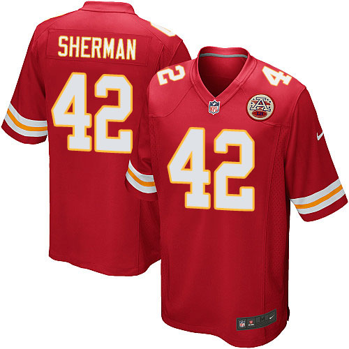 Men's Nike Kansas City Chiefs #42 Anthony Sherman Game Red Team Color NFL Jersey