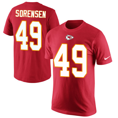 NFL Men's Nike Kansas City Chiefs #49 Daniel Sorensen Red Rush Pride Name & Number T-Shirt