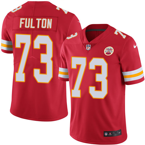 Men's Nike Kansas City Chiefs #73 Zach Fulton Red Team Color Vapor Untouchable Limited Player NFL Jersey
