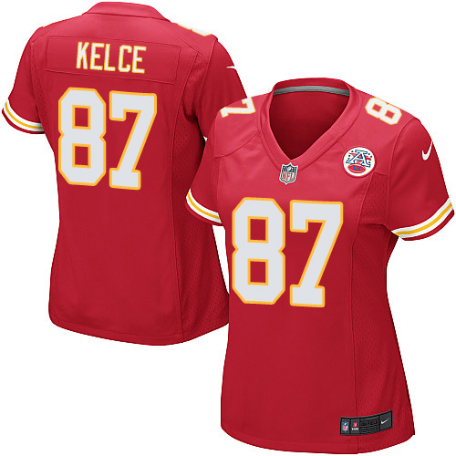 Women's Nike Kansas City Chiefs #87 Travis Kelce Game Red Team Color NFL Jersey