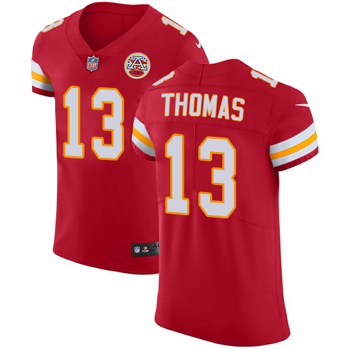 Men's Nike Kansas City Chiefs #13 De'Anthony Thomas Red Team Color Vapor Untouchable Elite Player NFL Jersey