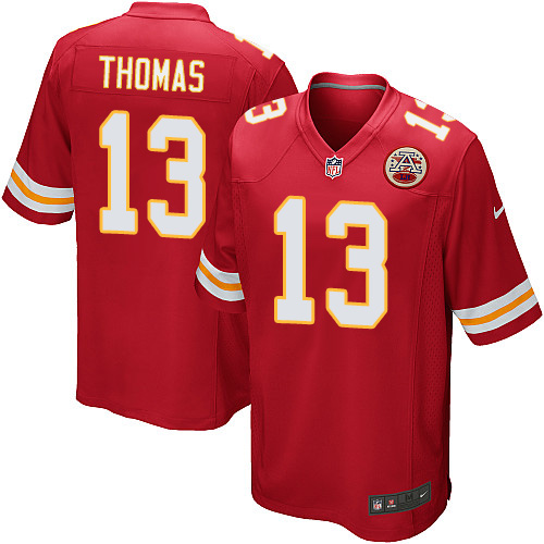 Men's Nike Kansas City Chiefs #13 De'Anthony Thomas Game Red Team Color NFL Jersey