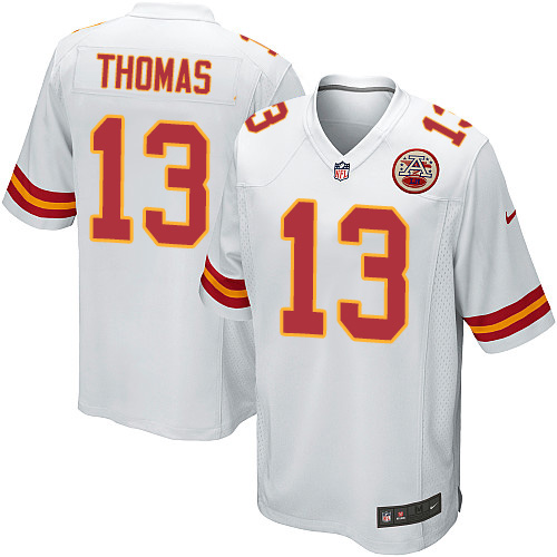 Men's Nike Kansas City Chiefs #13 De'Anthony Thomas Game White NFL Jersey