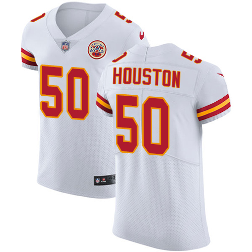 Men's Nike Kansas City Chiefs #50 Justin Houston White Vapor Untouchable Elite Player NFL Jersey