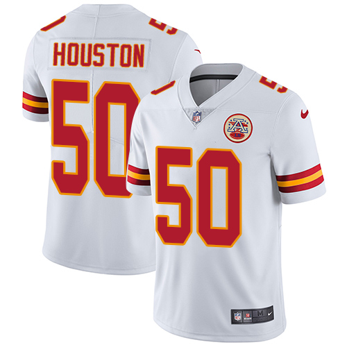 Men's Nike Kansas City Chiefs #50 Justin Houston White Vapor Untouchable Limited Player NFL Jersey
