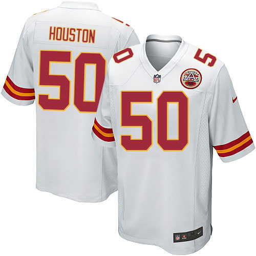Men's Nike Kansas City Chiefs #50 Justin Houston Game White NFL Jersey