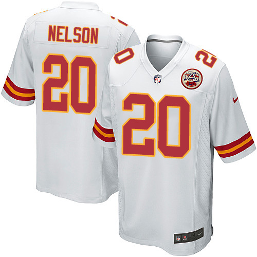 Men's Nike Kansas City Chiefs #20 Steven Nelson Game White NFL Jersey