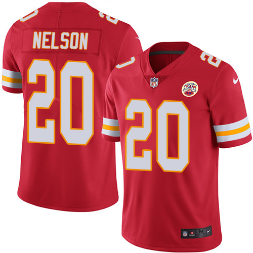 Youth Nike Kansas City Chiefs #20 Steven Nelson Red Team Color Vapor Untouchable Limited Player NFL Jersey