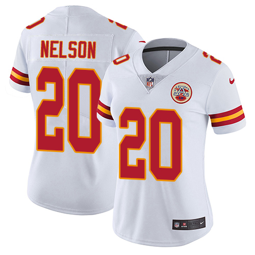 Women's Nike Kansas City Chiefs #20 Steven Nelson White Vapor Untouchable Limited Player NFL Jersey