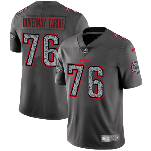 Youth Nike Kansas City Chiefs #76 Laurent Duvernay-Tardif Gray Static Vapor Untouchable Limited NFL Jersey